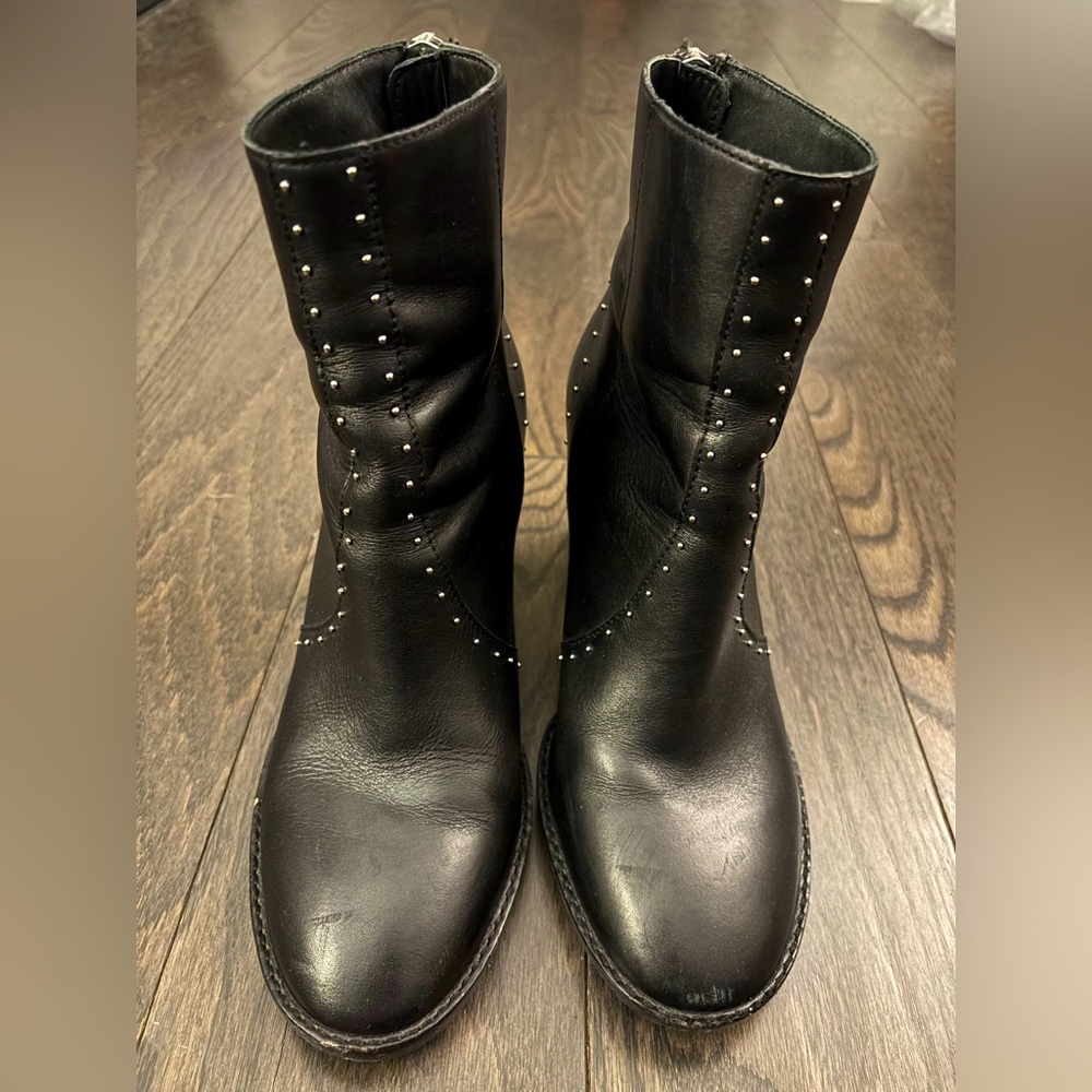 All saints black studded booties size 8